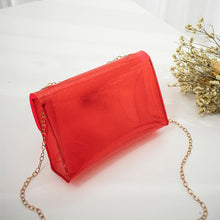 Load image into Gallery viewer, Transparent Red Messenger Bag
